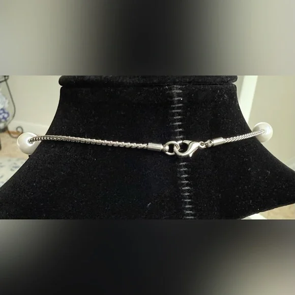 Park Lane “Shannel” Silver Faux Pearl Necklace - Picture 5 of 9